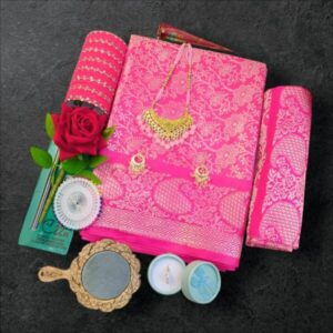 kanchi Katan Saree combo set